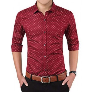 Polk Print Dotted Shirts for Men for Formal Uses