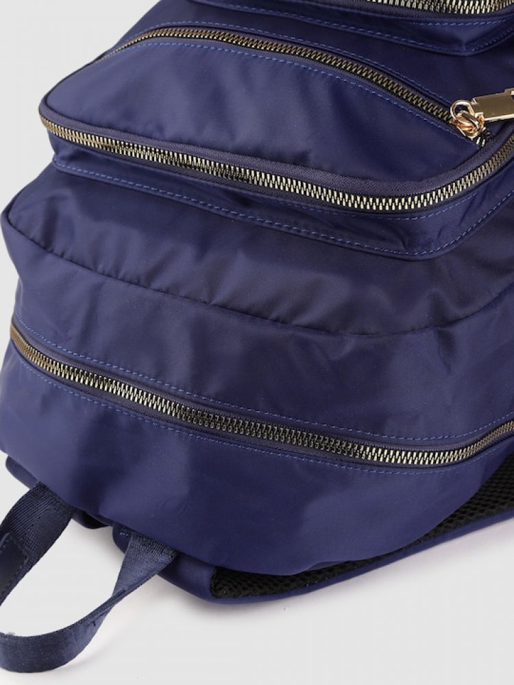 Women Navy Blue Solid Backpack
