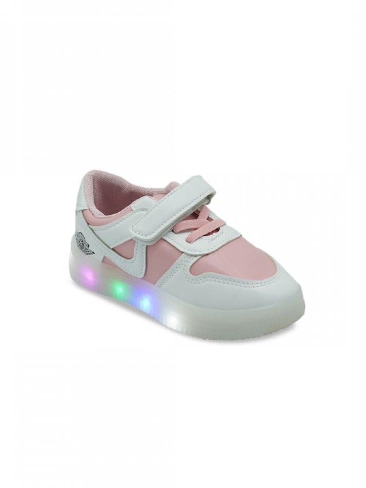 Kids Colourblocked LED Velcro Sneakers